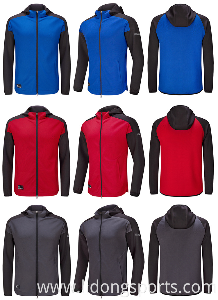 Oem Custom Logo Men's Long Sleeve Casual Sport Hoodie Sweatshirt Wholesale Men Full Zip Up Jackets